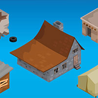 Isometric building art