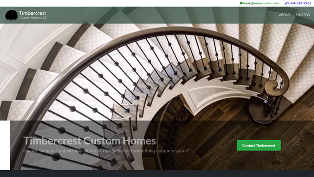 The Timbercrest Construction company website.